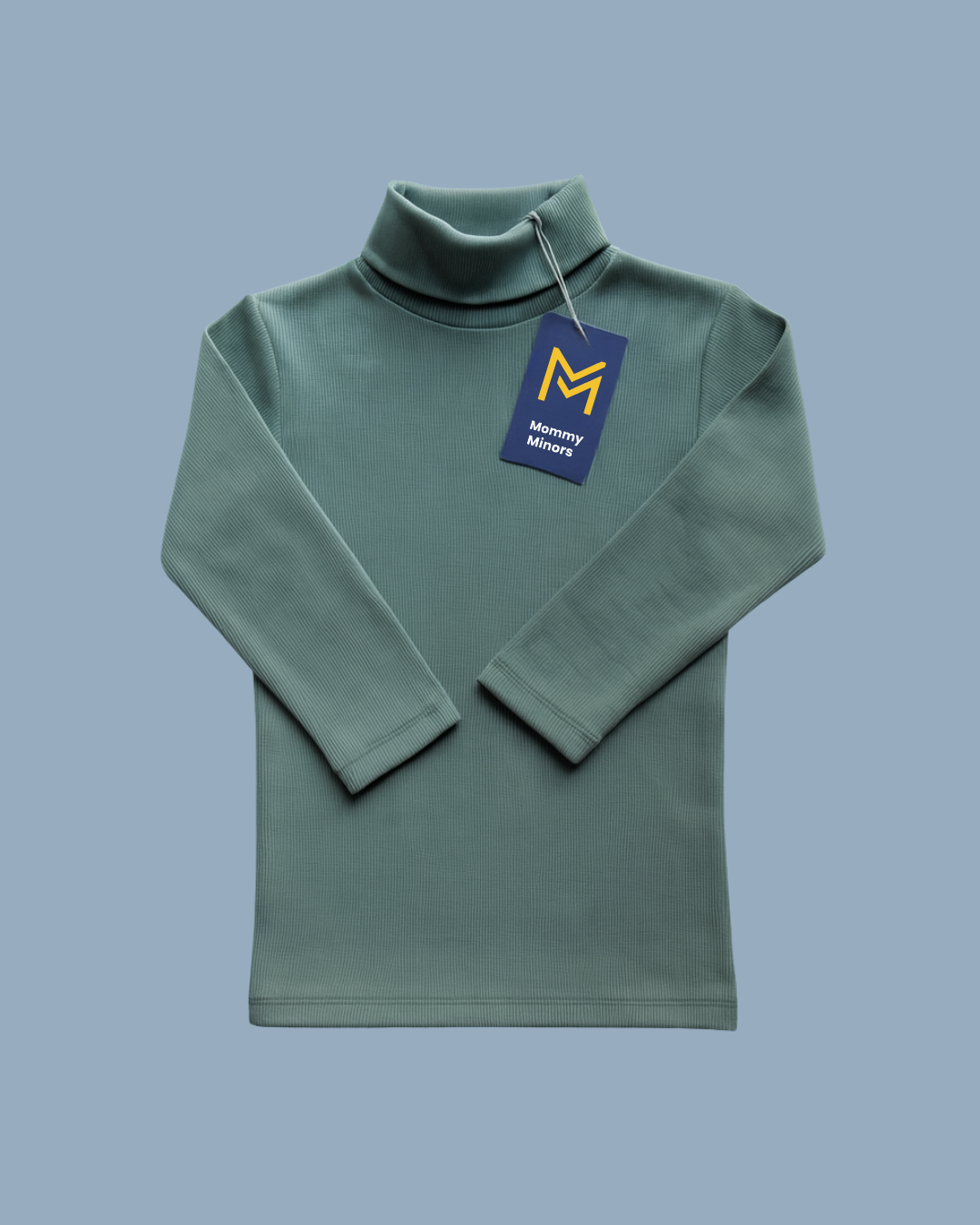 Unisex Ribbed Turtleneck Top for Kids | Winter Wear 12M–6 Years